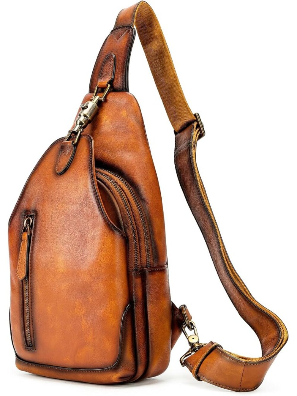 Genuine Leather Crossbody Sling Bag Handmade Classic Vintage Shoulder purse dayp